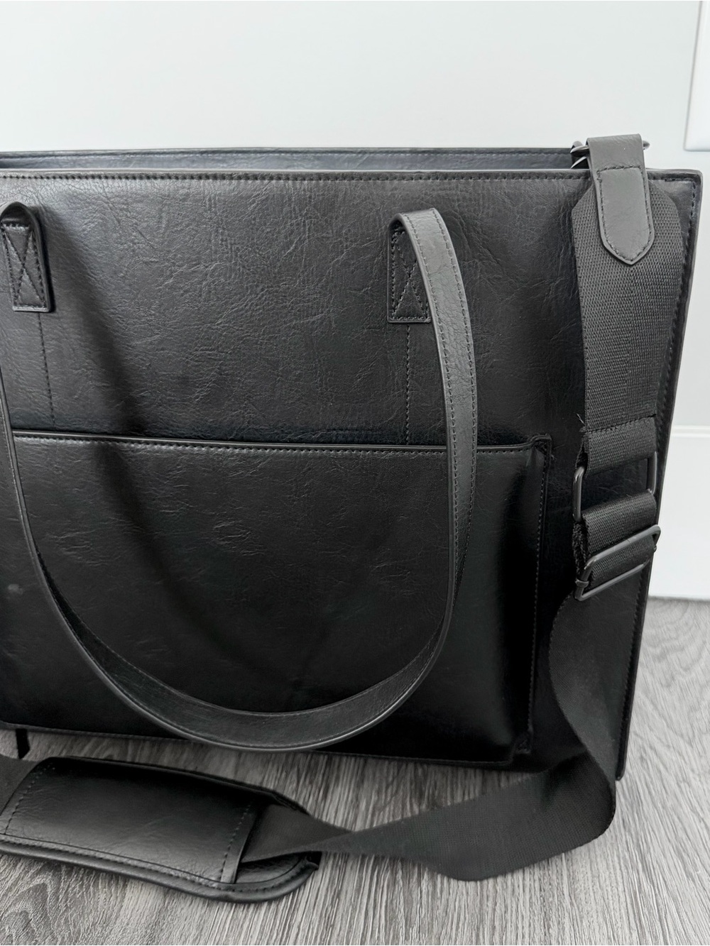 Beis BEÍS The Large Work Tote in Black Leather Great Condition - Picture 8 of 14